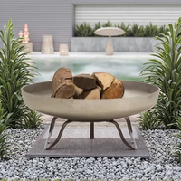 Table et foyer extérieur modernes en acier inoxydable de haute qualité, de grande marque OEM, avec revêtement en poudre, pour cuisson au gaz/propane en extérieur