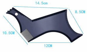 Kit de gabarits professionnels pour la mise en forme de la barbe avec logo personnalisé, outil de guide de toilettage pour barbier, peigne de coiffage pour poils du visage - Product Image 4