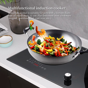 <span class=keywords><strong>Plaque</strong></span> en verre trempé 5.0kW cuisinière à induction cuisinière à induction électrique multifonction Top 2 brûleurs 9 jets brûleur cuisinière à gaz gpl - Product Image 2