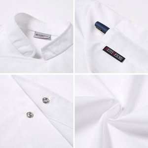 Wholesale Workwear Women Solid Color Hotel Chef <b>Jacket</b> Restaurant Waterproof Chef Uniform Kitchen Cooking Chef Coats for Men - Product Image 2