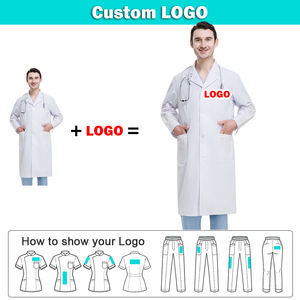 Bata de Médico para Mujer con Logotipo Personalizado, de Poliéster y Algodón, Cómoda, Duradera, de Manga Larga, para Quirófano, Farmacia y Laboratorio - Product Image 2