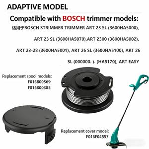 F016F04557 4Cap Cover Replacement for F016800385 F016800569 Trimmer Line Spool Head for Bosch <b>String</b> Trimmer Art 23SL Art 26SL - Product Image 5