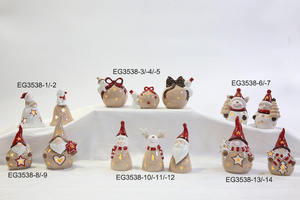 Artesanía de cerámica brillante LED moderna, casa pequeña, fiesta de Navidad, escritorio, luz nocturna, fábrica, decoración de vacaciones - Product Image 5