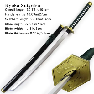 สารฟอกขาว ABS วัสดุไม้ไผ่ทำคอสเพลย์อาวุธ zanpakuto kyouka suigetsu tensa <span class=keywords><strong>Zangetsu</strong></span> hyorinmaru 39.76in/101CM - Product Image 2