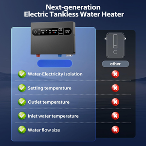 Calentador de Agua sin Tanque, 240V, Instantáneo, con Pantalla LED de Temperatura, para Ducha en Toda la Casa, Eléctrico - Product Image 3