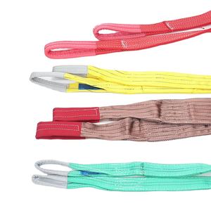 1-12 톤 탄성 폴리 에스터 플랫/라운드 리프팅 웨빙 슬링 벨트 크레인 로드 리프트 웨빙 슬링 - Product Image 1