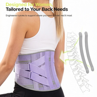 Ceinture de soutien lombaire respirante en maille avec coussinet 3D et système de soutien 8X pour soulager les douleurs du bas du dos chez les femmes et les hommes