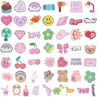 Paquete de 50 pegatinas decorativas de PVC impermeables con dibujos animados para niños, para laptop, taza, maleta, cuaderno, patineta, equipaje