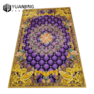 Baldosas de suelo 1200x1800mm porcelana dorada pulida 3D azulejos decorativos Flor de cristal alfombra Patchwork antideslizante Firebrick Villa - Product Image 5