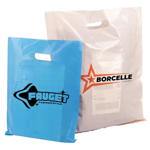 Business Promotion Shopping Bags T-shirts Bag Custom Logo Die Cut Shopping Bag