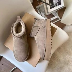 <span class=keywords><strong>Botas</strong></span> <span class=keywords><strong>de</strong></span> Invierno <span class=keywords><strong>de</strong></span> Piel <span class=keywords><strong>de</strong></span> Oveja para Mujer, Nuevas, Personalizadas, <span class=keywords><strong>con</strong></span> <span class=keywords><strong>Plataforma</strong></span>, Cálidas, <span class=keywords><strong>de</strong></span> Lana, para Clima Invernal, 2025 - Product Image 6