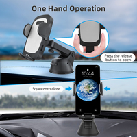 Support de téléphone portable flexible pour voiture, télescopique et extensible, rotation à 360 degrés, ventouse sécurisée pour pare-brise, support durable pour SUV