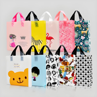 Sacs classiques à poignée souple avec soufflets latéraux, taille personnalisée, impression de logo, forme, en PE recyclable, pour le commerce de détail et le shopping