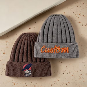 Gorros de Punto Personalizados con Logotipo, <span class=keywords><strong>para</strong></span> Invierno, Lisos, Gruesos, de Terciopelo, Versátiles, al por Mayor - Product Image 4