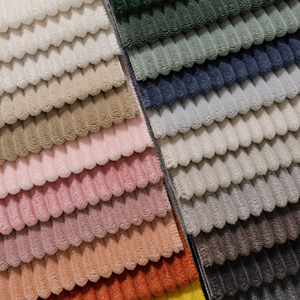 Hoogwaardige Amerikaanse retro zachte, vlekbestendige, ademende luxe fluwelen polyester geweven effen bankstof - Product Image 3