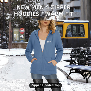 Nouveauté : Sweat-shirts à fermeture éclair pour hommes, qualité supérieure, design hivernal uni, coton/polyester, coupe ample, personnalisable, séchage rapide - Product Image 2