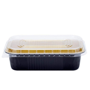Supermarket Supplier Recycled Disposable Frozen Meat Seafood Packaging Aluminium <b>Foil</b> Tray with PET Cover - Product Image 2