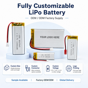 OEM ODM 3.7V 360mAh 752124 Compacte Lipo-cel ODM Hot Sale voor RC speelgoed, kinderspeelgoed, slim speelgoed Lipo-batterij B2B leverancier - Product Image 1