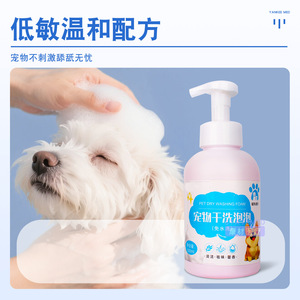 Mousse de lavage à sec pour animaux de compagnie, 500ml, sans rinçage, pour chiens, chats, chiots, chatons, lapins - Product Image 3