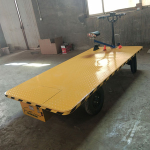 Industrial Electric Four-Wheel Flatbed <b>Trolley</b> 200X100 Cm Steel <b>Platform</b> 1000W Motor Yellow Powder Coated Durable Cargo - Product Image 4