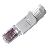 Performances fiables, connecteur modulaire plaqué or sans outil 8P8C RJ45 Cat6/CAT6A UTP, tête en cristal blanc, connecteur CAT6/CAT6A
