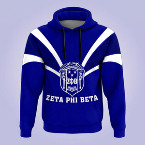 Sudadera con Capucha Tejida Personalizada 2023 para Mujeres de la Hermandad Zeta Phi Beta HBCU - Poliéster/Algodón Antiarrugas y Transpirable para Primavera - Product Image 1