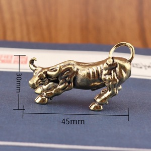 Figura de Toro Pequeño de Latón Puro, Mini Buey, Decoración para el Hogar, Mascota de Té, Adorno de Mesa, Regalo - Product Image 4