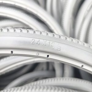 Wheelchair <strong>Puncture</strong> <strong>Proof</strong> Solid PU / Natural Rubber <strong>Tyre</strong> 24x1 3/8 24x1 26x1 Rear Wheel Tires Non Pneumatic Tires Color Gray - Product Image 6