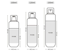 Bouteille à pompe en plastique PET personnalisée 100/120/150ml fine brume vide pour lotion essence parfum désinfectant pour les mains cosmétiques