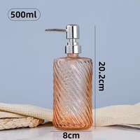 Flacon de lotion en verre à épaule dénudée vide de 500 ml, flacon de désinfectant pour les mains personnalisé, flacon de lotion pour le corps épaissi