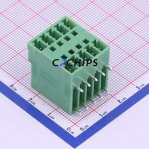 KF2EDGRH-3.81-2*5P Plug-in Terminal Block Bent Lead Through Hole,P=3.81mm Board-to-Board / Socket - Closed 2x5P 3.81mm Green - Product Image 1