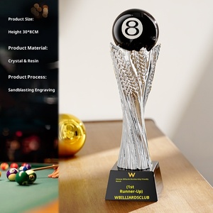 2025 Toàn Cầu Billiards Snooker Trophy 8-Bóng Nhựa Pha Lê <span class=keywords><strong>Inlay</strong></span> Với Laser Khắc Biểu Tượng Sự Kiện Cho đẳng Cấp Thế Giới Giải Đấu - Product Image 2