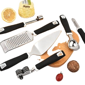 Juego de utensilios de cocina de material grueso con mango cómodo, cortador de pizza de acero inoxidable 430, fácil de limpiar, utensilios de cocina sostenibles con almacenamiento. - Product Image 3
