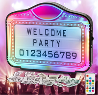Moderno acrílico LED Bar Message Board Marquee Letter Box para Nightclub Vip Party Proveedor Botella Presentador