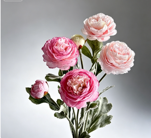 Flores Artificiales de Ranúnculo Hechas a Mano LUYI con Tela de Seda para Decoración de Sala de Estar y Día de los Inocentes <span class=keywords><strong>Asiaticus</strong></span> - Product Image 2