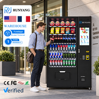 Distributeur automatique de snacks RUNYANG personnalisé pour l'extérieur, machines de vente automatiques pour aliments et boissons