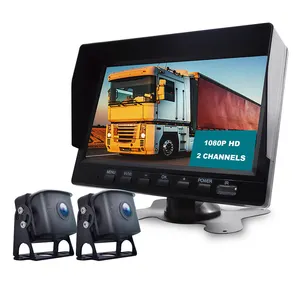 Enregistreur vidéo 2CH 7 pouces IPS 1024*600 caméra de véhicule système de stationnement moniteur de voiture DVR pour camion