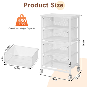 Modern Adjustable Household Multi-function Durable Removable <b>Storage</b> <b>Rack</b> for <b>Kitchen</b> With Trolley OEM - Product Image 3