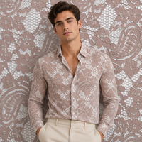 Tissu en dentelle jacquard tricoté 30% nylon 50% coton 20% rayonne léger de haute qualité motif cachemire 170 g/m² pour robes