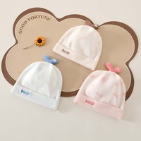 Bonnet en coton doux double couche pour nouveau-né, motif cœur et patte mignon, pour bébés de 0 à 6 mois