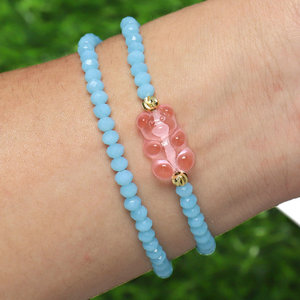 Venta al por mayor encantadoras <span class=keywords><strong>pulseras</strong></span> de cuentas de oso de goma <span class=keywords><strong>para</strong></span> niñas joyería de moda con cuentas - Product Image 3