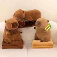 Couverture de sieste pour enfants Capybara ODM personnalisable, super douce, en peluche, deux-en-un, couette climatisante, coussin Capybara double usage