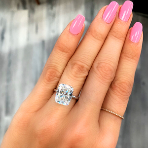 Gioiello lustre D VVS 5ct a forma <span class=keywords><strong>di</strong></span> diamante semplice <span class=keywords><strong>solitario</strong></span> con GRA 10k rosa giallo oro massiccio Moissanite <span class=keywords><strong>anello</strong></span> per <span class=keywords><strong>fidanzamento</strong></span> - Product Image 3