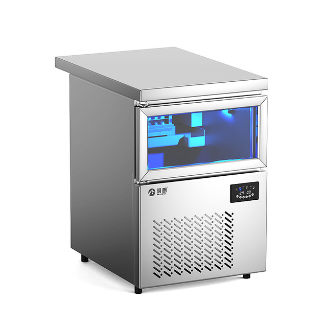Lanxin Commercial Ice Machine Bar All-in-One Machine 150kg/24 Hours Large Automatic Square Ice Maker in Bubble Tea Shop