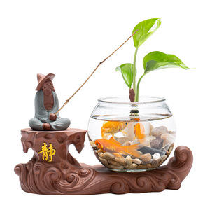 Jarrón <span class=keywords><strong>de</strong></span> cerámica wuyang Jiang Taigong pesca Weng contenedor <span class=keywords><strong>de</strong></span> vidrio maceta hidropónica plantas verdes Decoración <span class=keywords><strong>de</strong></span> mesa <span class=keywords><strong>de</strong></span> té chino - Product Image 5