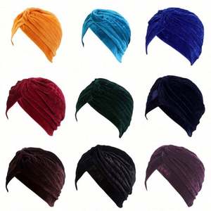 High Quality Custom Logo Soft Velvet <b>Twist</b> Turban Women Outdoor Fashion Multifunction Hair Accessories Knotted Hairscarf Daily - Product Image 2