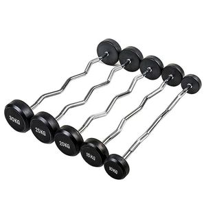 Set de Barras Rectas y Curvas <span class=keywords><strong>EZ</strong></span> Fijas Comerciales para Levantamiento de Pesas, Culturismo, Gimnasio en Casa, Equipo de Entrenamiento de Fuerza - Product Image 2