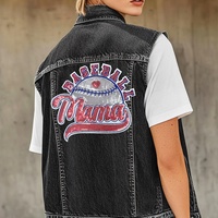 En gros, Patch de baseball 'Mama' à paillettes, Badge sportif à paillettes, Applique thermocollante personnalisée pour vêtements d'équipe, sacs, sweat-shirts et projets DIY