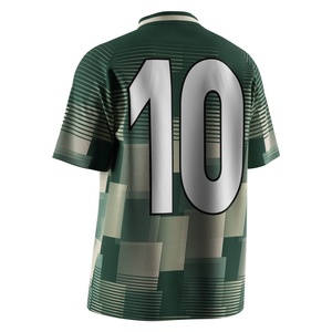 Maillot de football à col en V conçu avec un tissu respirant et une finition à séchage rapide pour les échauffements et l'entraînement avant le match - Product Image 6