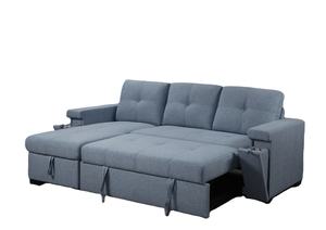 Sofá cama extensible en forma de L de diseño moderno multifuncional para sala de estar con carga USB - Product Image 3